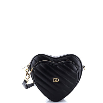 Interlocking G Heart Shoulder Bag