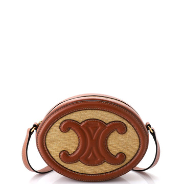 Triomphe Oval Crossbody Bag Canvas And