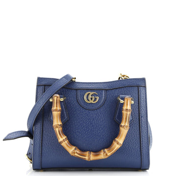 Diana Nm Bamboo Handle Tote Leather Mini