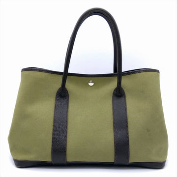 Garden Party Tote Toile And Leather 36