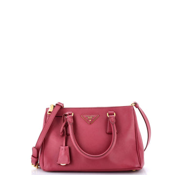 Double Zip Lux Tote Saffiano Leather
