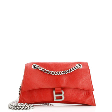 Crush Chain Flap Bag Leather Small