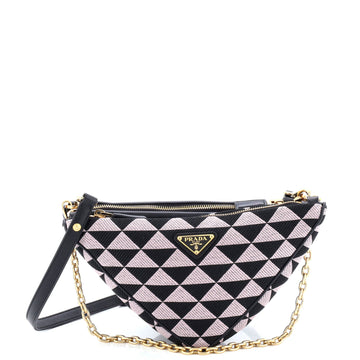 Double Symbole Triangle Bag Leather And