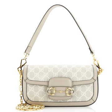 Horsebit Shoulder Bag Gg Coated Canvas