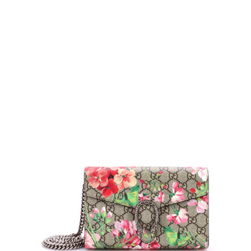 Dionysus Chain Wallet Blooms Print Gg