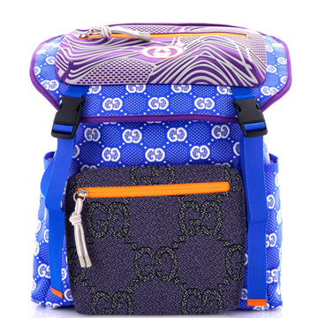 Panelled Double Buckle Backpack Gg