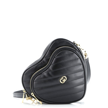 Interlocking G Heart Shoulder Bag