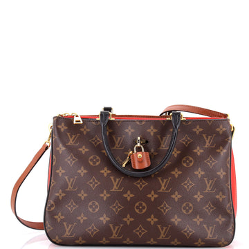 Millefeuille Handbag Canvas And Leather