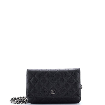Wallet On Chain Quilted Caviar