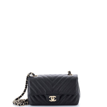 Classic Single Flap Bag Chevron Caviar