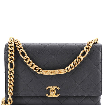 Bracelet On Chain Flap Bag Quilted