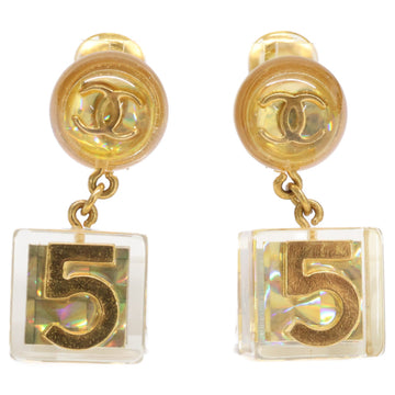Cc Logo Clip-On Earrings Gold-Tone Metal