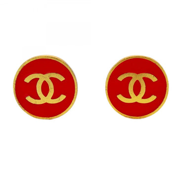 Cc Logo Circle Clip-On Earrings Metal
