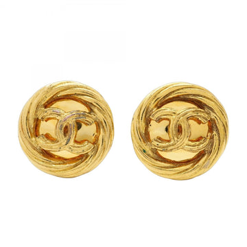 Cc Logo Circle Clip-On Earrings Metal