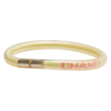 Charm Bracelet Clear And Yellow Vinyl