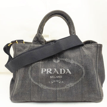 No Tariff Prada Hand Bag Black Denim