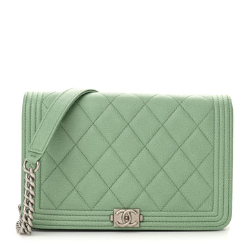 Caviar Quilted Boy Wallet On Chain Woc