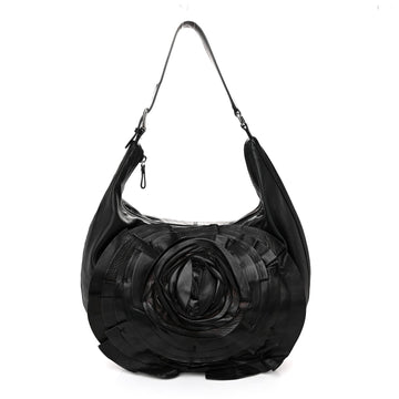Nappa Rosette Hobo Black