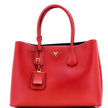 Cuir Double Tote Saffiano Leather Medium