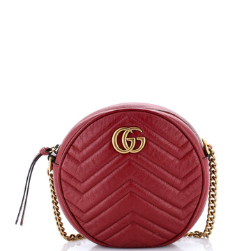 Gg Marmont Round Shoulder Bag Matelasse