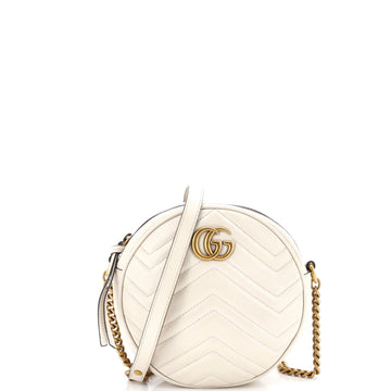 Gg Marmont Round Shoulder Bag Matelasse