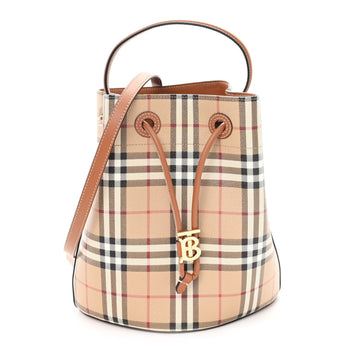 E-Canvas Vintage Check Small Drawstring