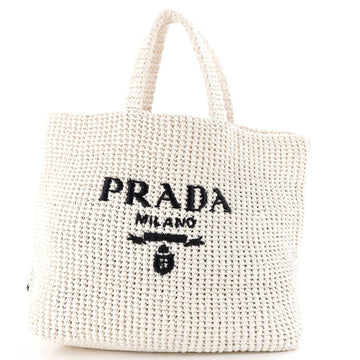 Logo Tote Raffia Large