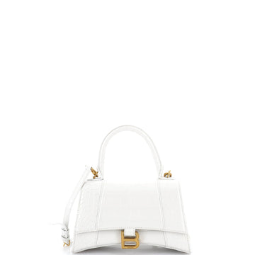 Hourglass Top Handle Bag Crocodile