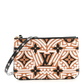 Giant Crafty Double Zip Pochette Creme