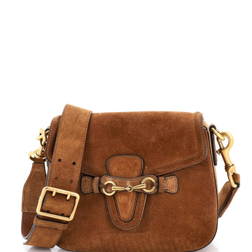 Lady Web Shoulder Bag Suede Medium