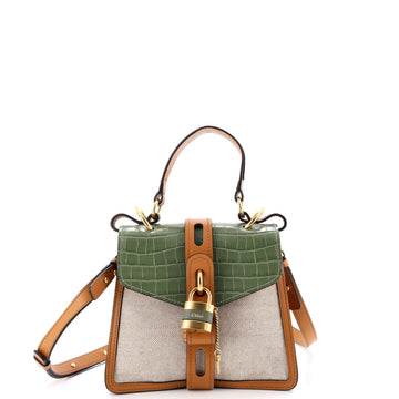 Aby Day Bag Crocodile Embossed Leather