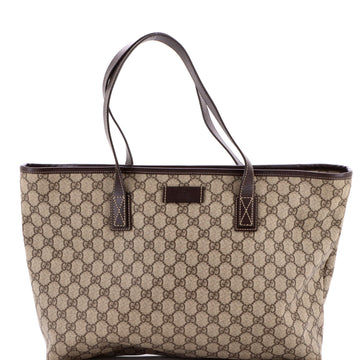 Plus Tote Gg Coated Canvas With Leather