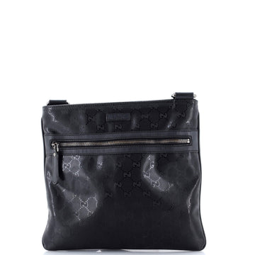 Front Zip Flat Messenger Bag Gg Imprime