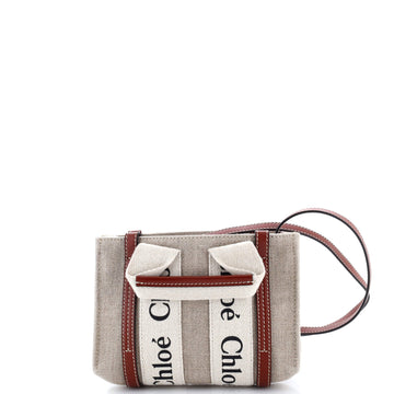 Chloe Woody Convertible Tote Canvas With