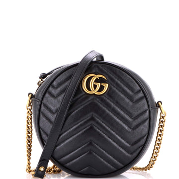 Gg Marmont Round Shoulder Bag Matelasse