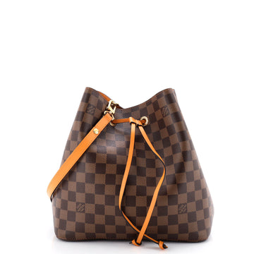 Neonoe Handbag Damier With Leather Mm