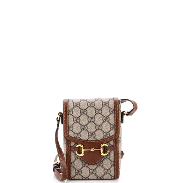 Horsebit Crossbody Bag Gg Coated Canvas