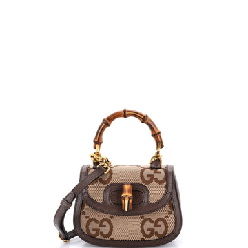 Bamboo Top Handle Bag Jumbo Gg Canvas