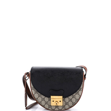 Padlock Saddle Shoulder Bag Gg Coated