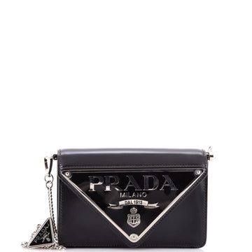Maxi Triangle Logo Chain Flap Bag