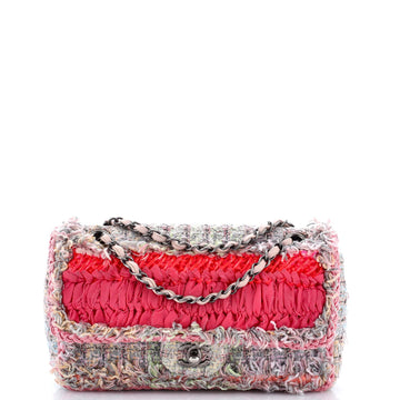 Cc Chain Flap Bag Braided Tweed And