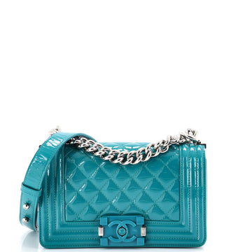 Boy Flap Bag Quilted Plexiglass Patent