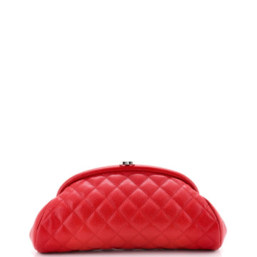 Timeless Clutch Quilted Caviar