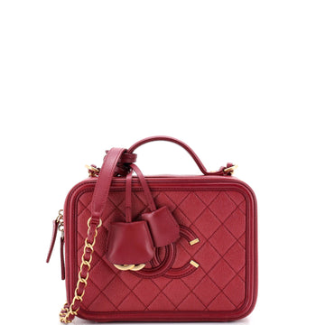 Filigree Vanity Case Quilted Caviar