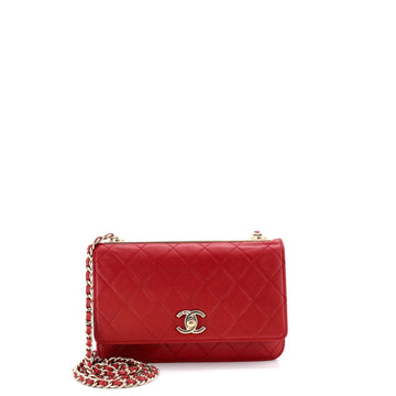 Trendy Cc Wallet On Chain Quilted
