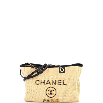 Deauville Tote Straw With Chain Detail
