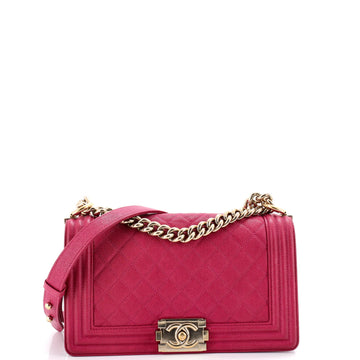 Boy Flap Bag Quilted Caviar Old Medium