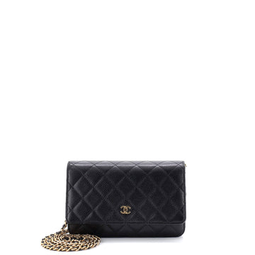 Wallet On Chain Quilted Caviar