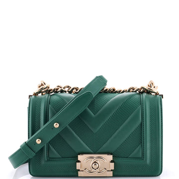 Boy Flap Bag Perforated Chevron Lambskin