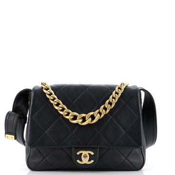 Chain Handle Flap Bag Quilted Calfskin